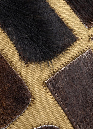 Canvello Genuine Cowhide Leather Decorative Throw Pillows - Handmade Patchwork Boho Accent Pillows For Sofa, Couch, Bed, Chair - Western Southwestern Farmhouse Pillow Covers With Feather Down Insert Included