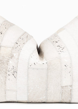 Canvello Genuine Cowhide Leather Decorative Throw Pillows - Handmade Patchwork Boho Accent Pillows For Sofa, Couch, Bed, Chair - Western Southwestern Farmhouse Pillow Covers With Feather Down Insert Included