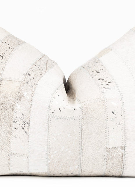 Canvello Genuine Cowhide Leather Decorative Throw Pillows - Handmade Patchwork Boho Accent Pillows For Sofa, Couch, Bed, Chair - Western Southwestern Farmhouse Pillow Covers With Feather Down Insert Included