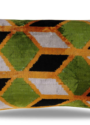 Canvello Handmade Gold Army Green Throw Pillows - 16X24 in