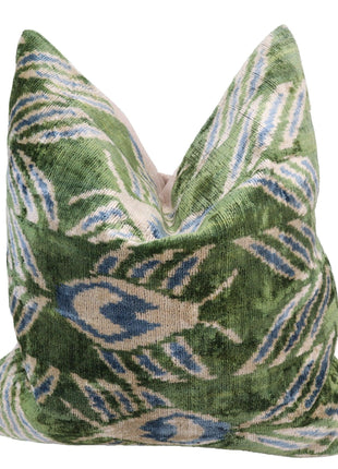 Canvello Handmade Green Velvet Throw Pillows - 20x20