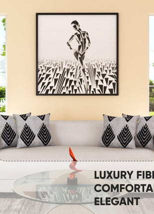 Canvello Handmade Luxury Black Silk Pillows - Set of 2 | 18x18 |