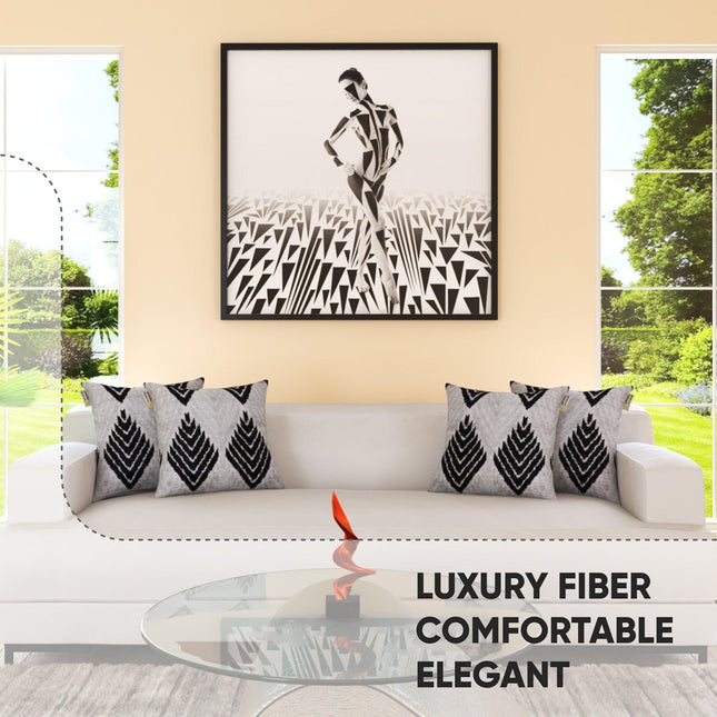 Canvello Handmade Luxury Black Silk Pillows - Set of 2 | 18x18 |