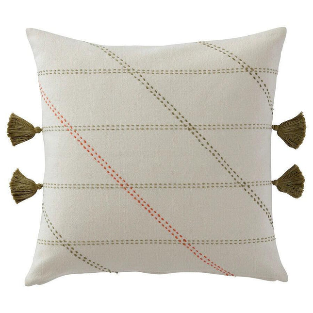 Canvello Handmade Off White Throw Pillows | 20 x20 in
