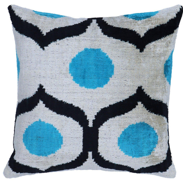 Canvello Handmade Sky Blue Pillows For Couch - 16x16 inch