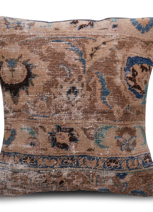 Canvello Kerman Rug Brown Throw Pillows - 18"x18"