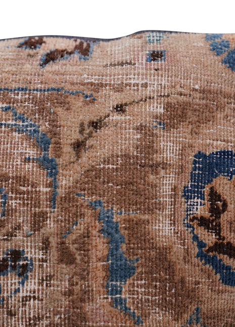 Canvello Kerman Rug Brown Throw Pillows - 18"x18"