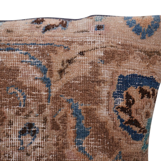 Canvello Kerman Rug Brown Throw Pillows - 18"x18"