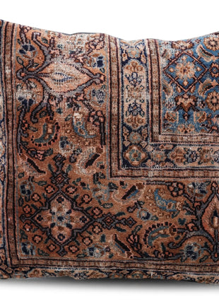 Canvello Kerman Rug Light Brown Throw Pillows - 18"x18"
