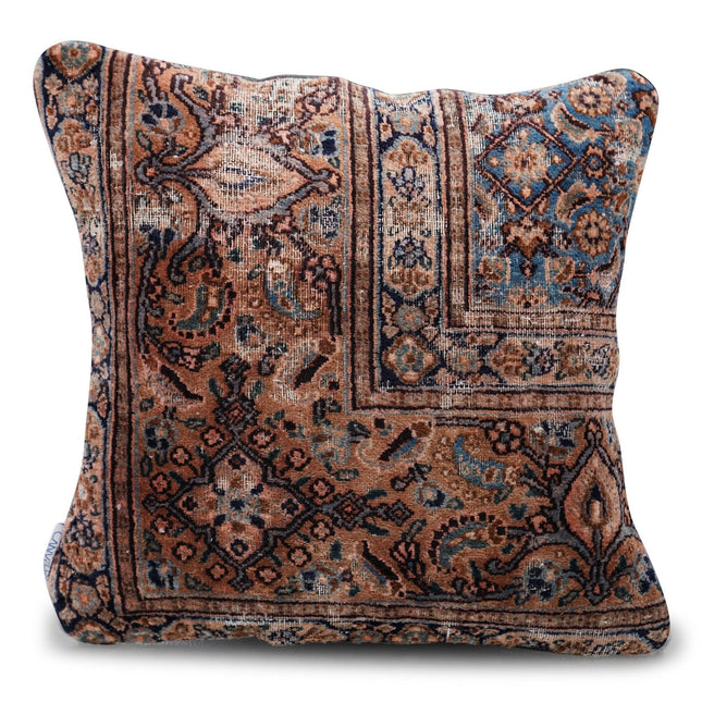 Canvello Kerman Rug Light Brown Throw Pillows - 18"x18"