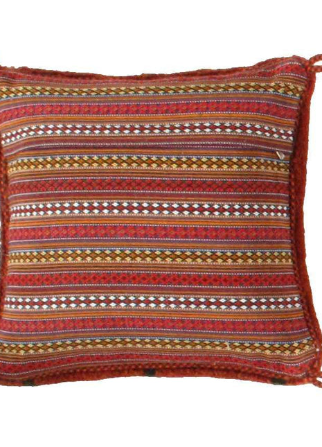 Canvello Lori Baft Rust Orange Throw Pillows - 16"X16"