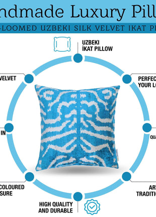 Canvello Luxury Blue Throw Pillows For Couch - 16x16 inch