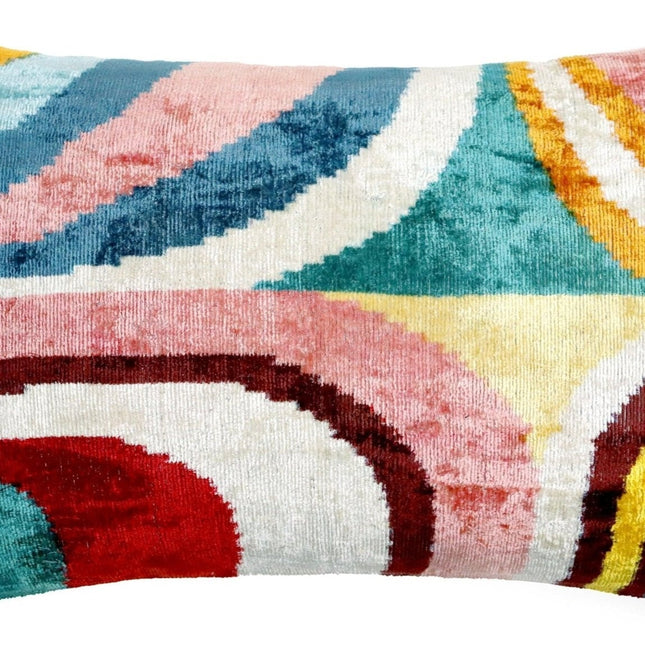 Canvello Luxury Multi Color Throw Pillows Donw Filled - 16x24 in