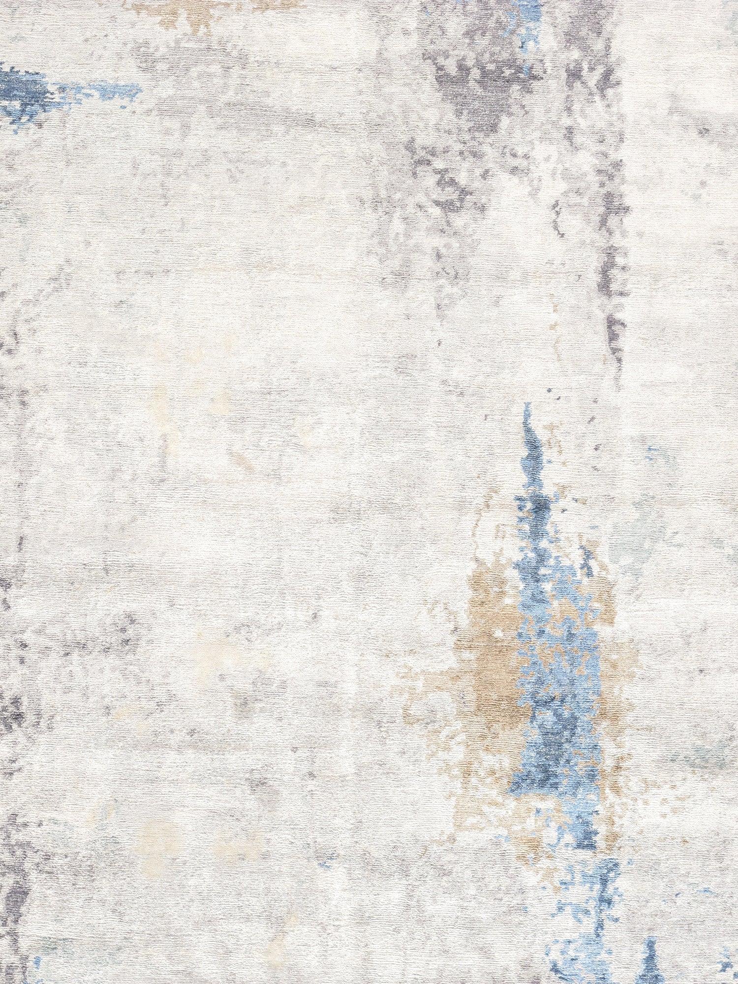 Textured rug with abstract pattern in neutral colors