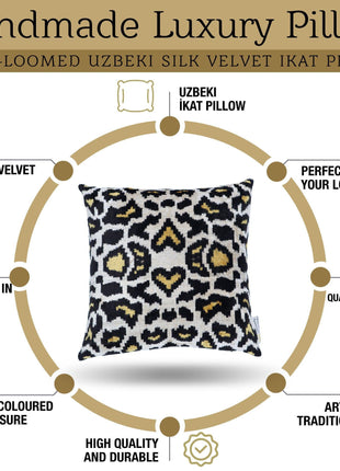 Canvello Tiger Print Black Pillows For Couch - 16x16 inch