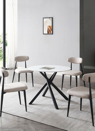 Set of 4 Upholstered Dining Chairs-4