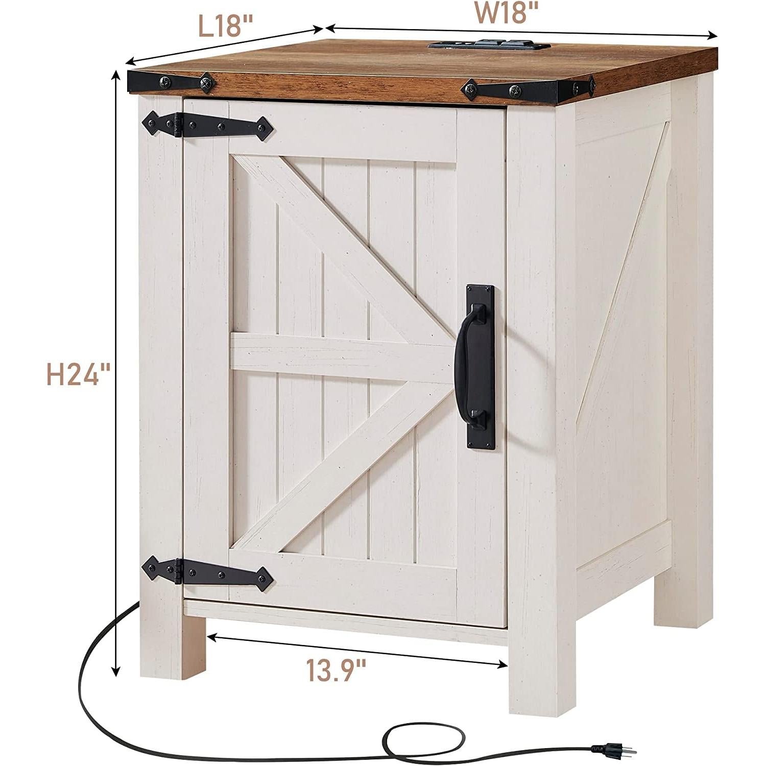 Small wooden cabinet with dimensions labeled on a white background