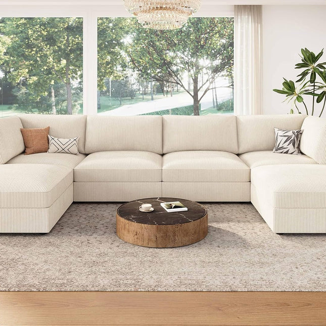 Modular Sectional Sofa with Storage Chaise