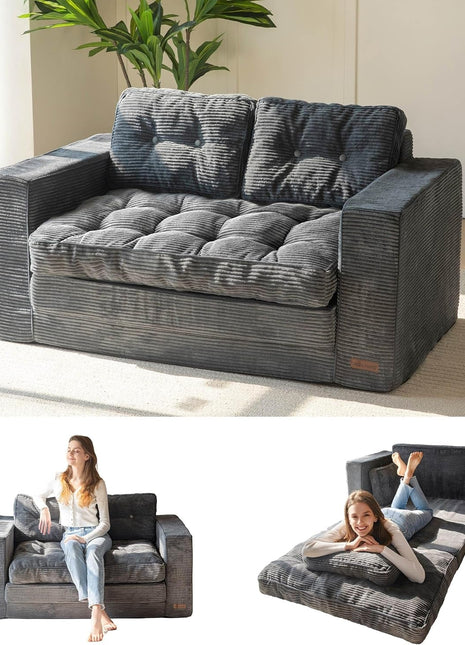Convertible Sofa Bed With Pillows For Living Room-0