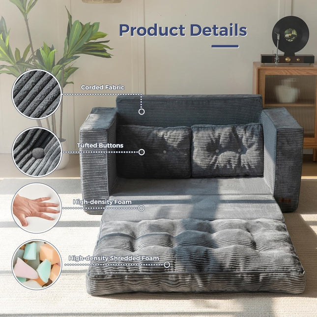 Convertible Sofa Bed With Pillows For Living Room-4