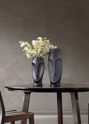 European Creative Modern Face Glass Vase-2