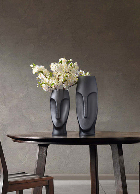European Creative Modern Face Glass Vase-2