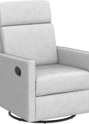 Modern Upholstered Manual Swivel Recliner Chair W/Headsupport Adjustable Nursery Glider Rocker for Living Room, Bedroom Gray-4