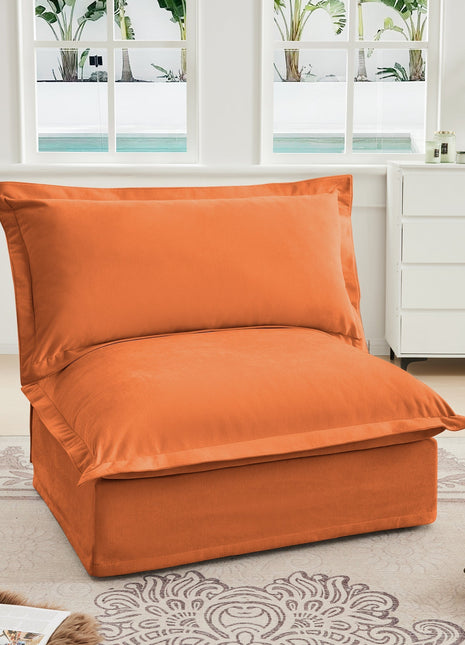 Koala Armless Sofa - Orange-1