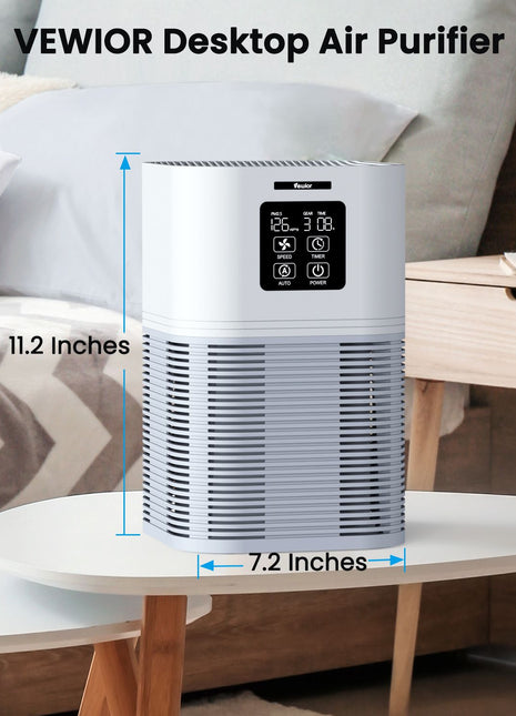 2 in 1 Air Purifier with H13 Filters for Home Allergies Pets Hair Odor Eliminators-4