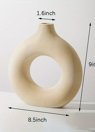 White Ceramic  Modern Home Boho Vases-6