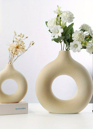 White Ceramic  Modern Home Boho Vases-5