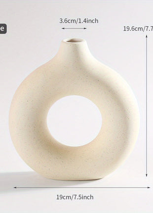 White Ceramic  Modern Home Boho Vases-7