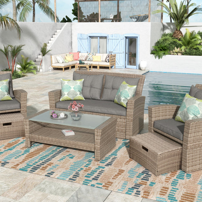 Set Of 4 Piece Outdoor Patio Furniture-2