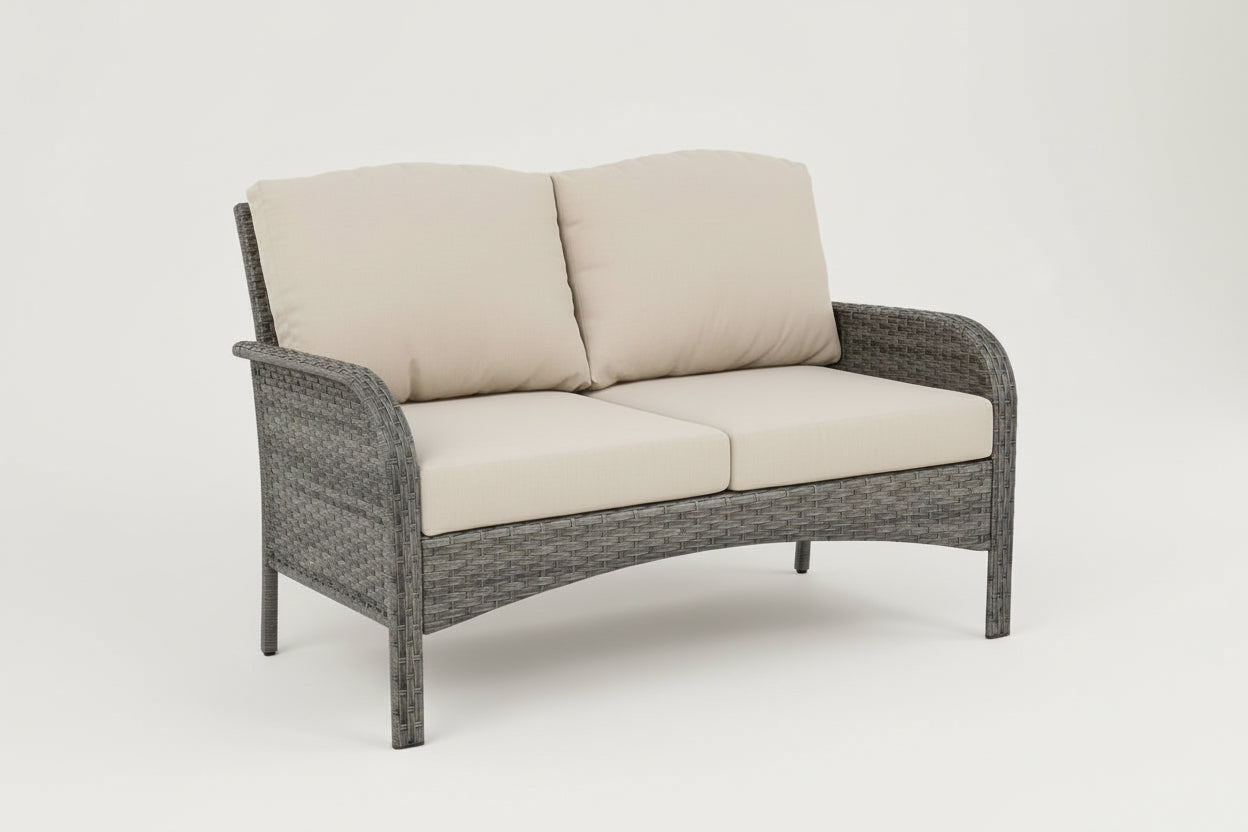 All Weather Wicker Patio Furniture Set with Cushions-1