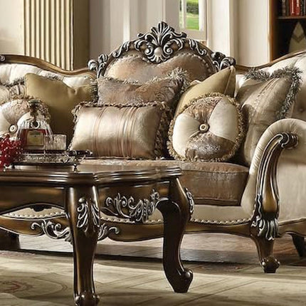 4 Pieces Traditional Collection Living Room Furniture Set Includes Sofa W/7 Pillows, Loveseat W/5 Pillows, Chair W/2 Pillows and Coffee Table (B)-2