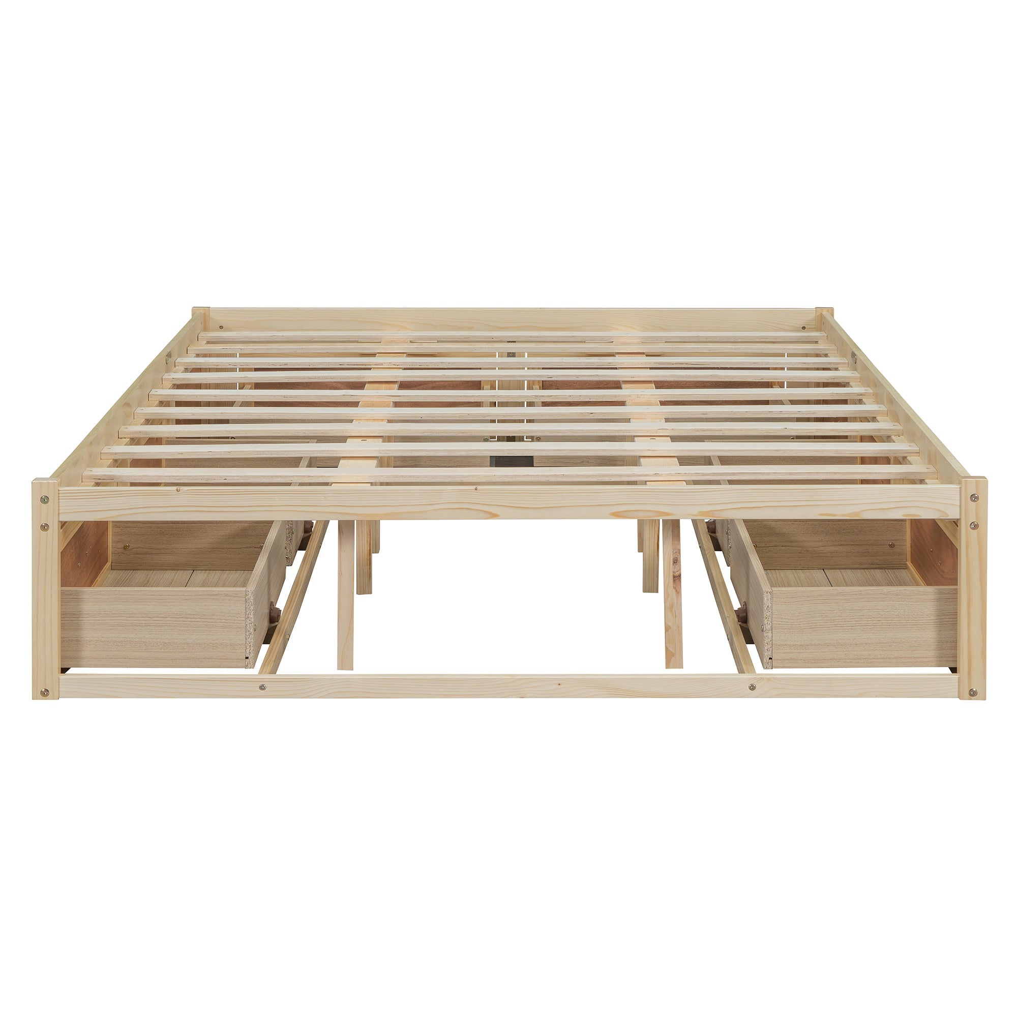 Queen Size Platform Bed with 6 Storage Drawers