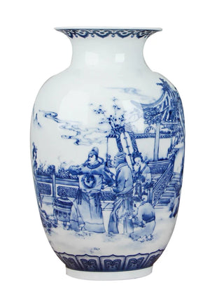Classic Antique Chinese Blue and White Ceramic Vase-5