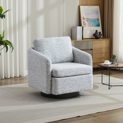 31.5"W  Comfy Round Swivel Accent Chair-1
