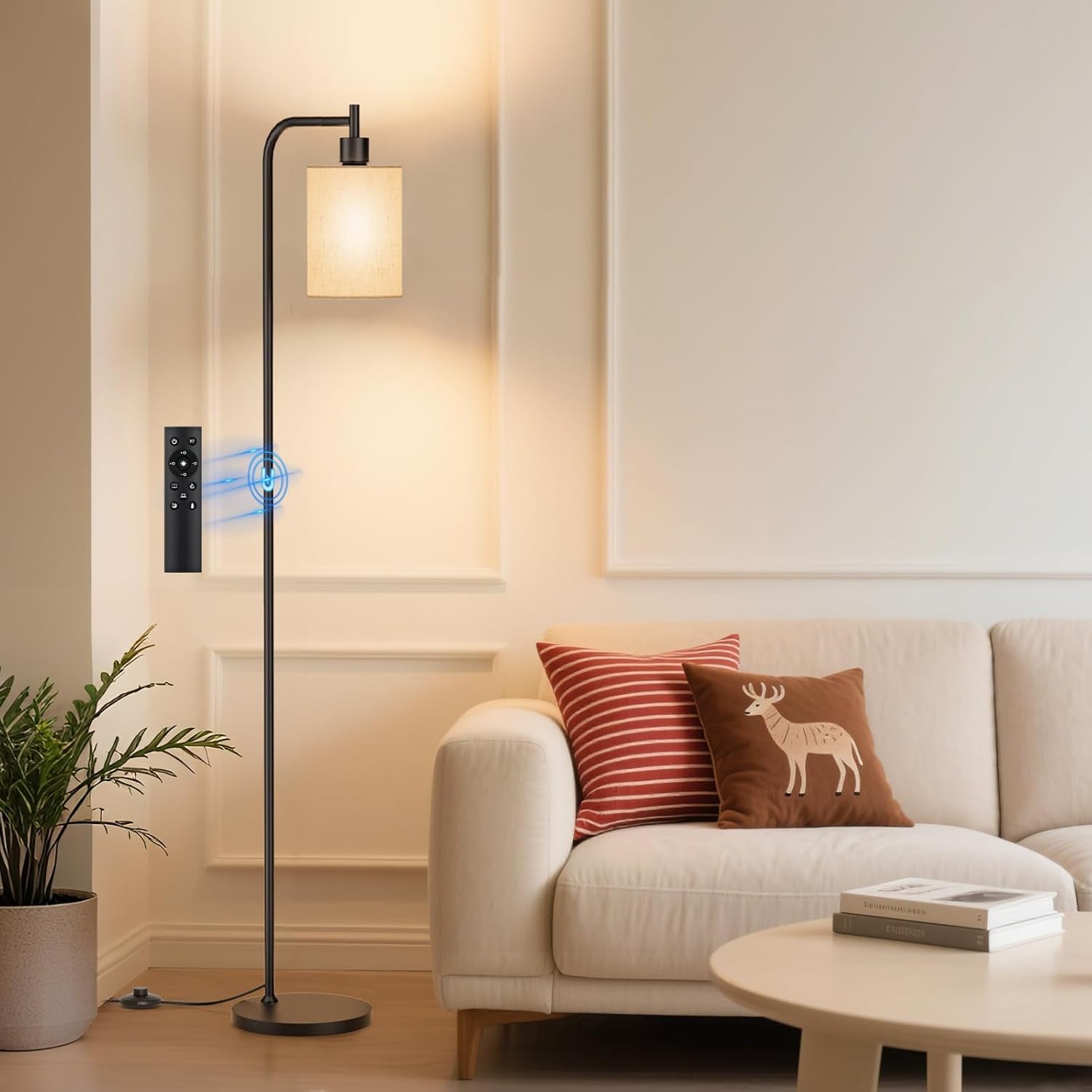 Dimmable Floor Lamp With Remote ThreeColorTemperatures