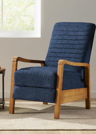 Recliner Chair, Club Recliner, Reclining Sofa, Upholsterd Armchair, Recliner Chair with Adjustable Stitching Backrest, Reading Chair for Living Room, Home Rest, Navy Blue-4