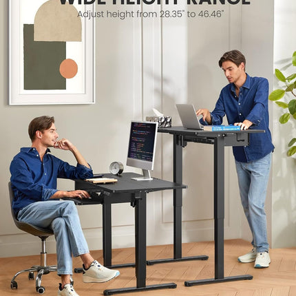 Electric Standing Desk with Adjustable Height Keyboard Tray-3