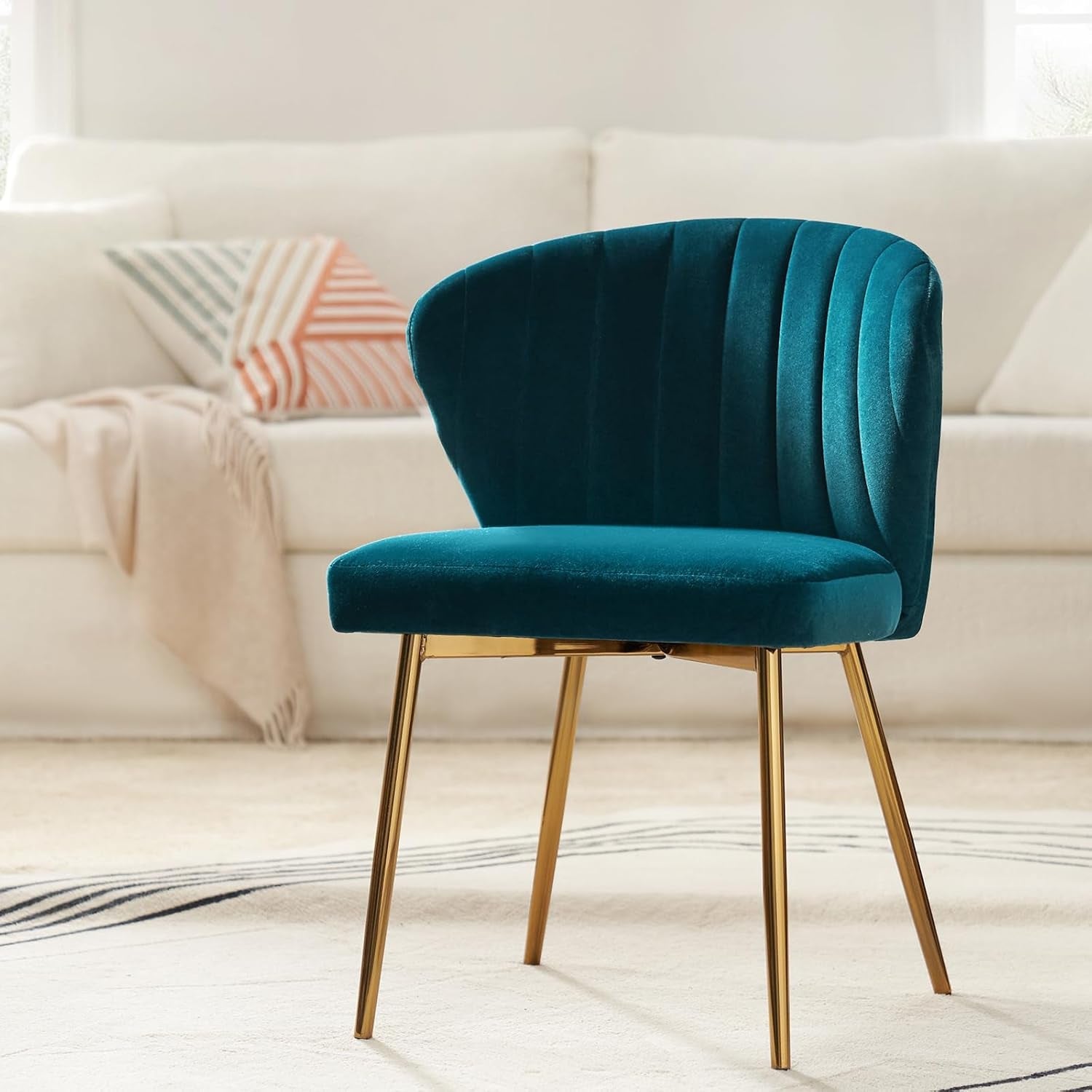 Hardy Haus Teal Dining Chairs with Ergonomic Backrest Pro – Set of 2