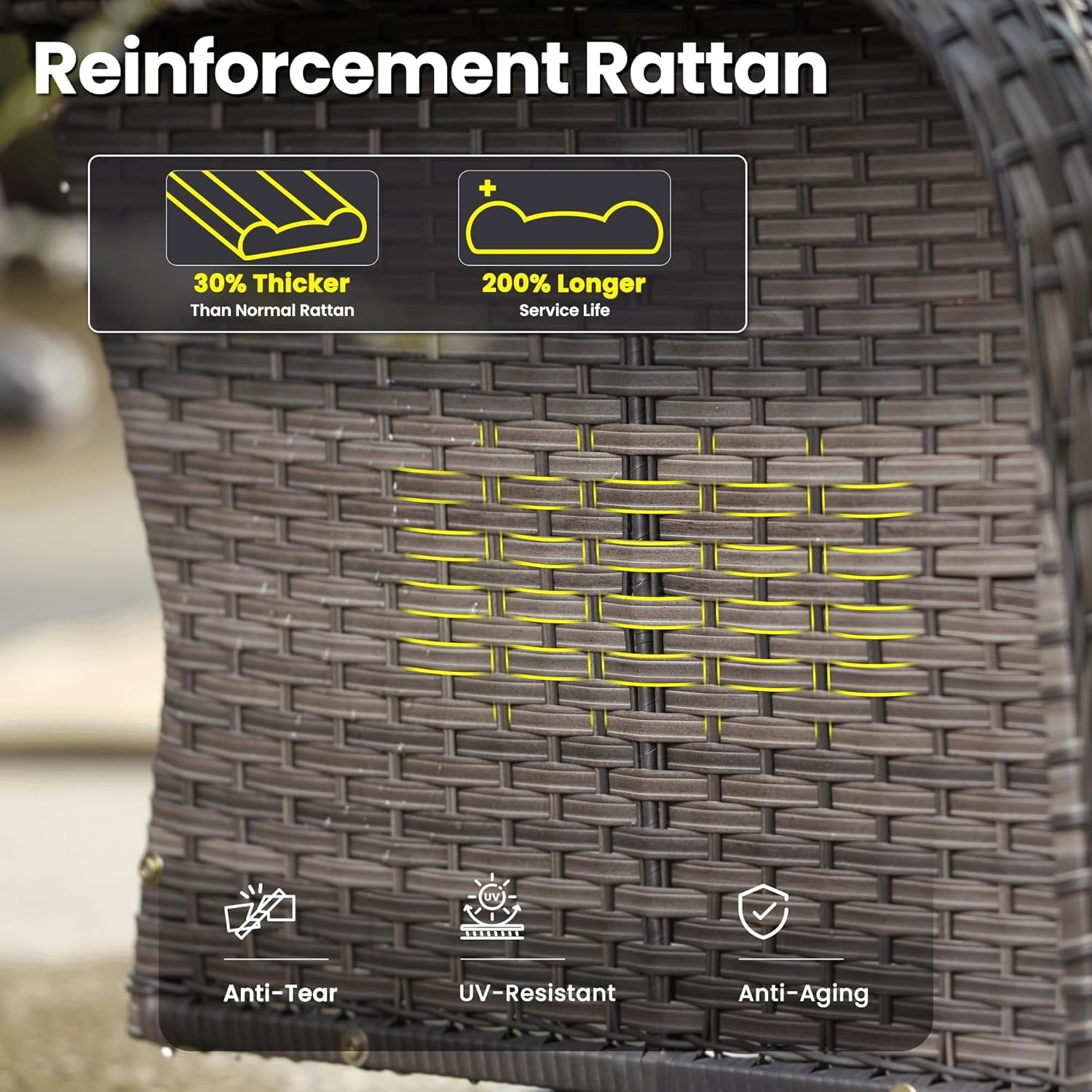 Five Piece Outdoor Wicker Sofa Set with Cushions-2