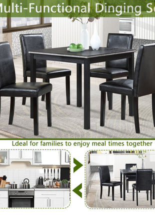 5 Piece Wooden Dining Table Set-3