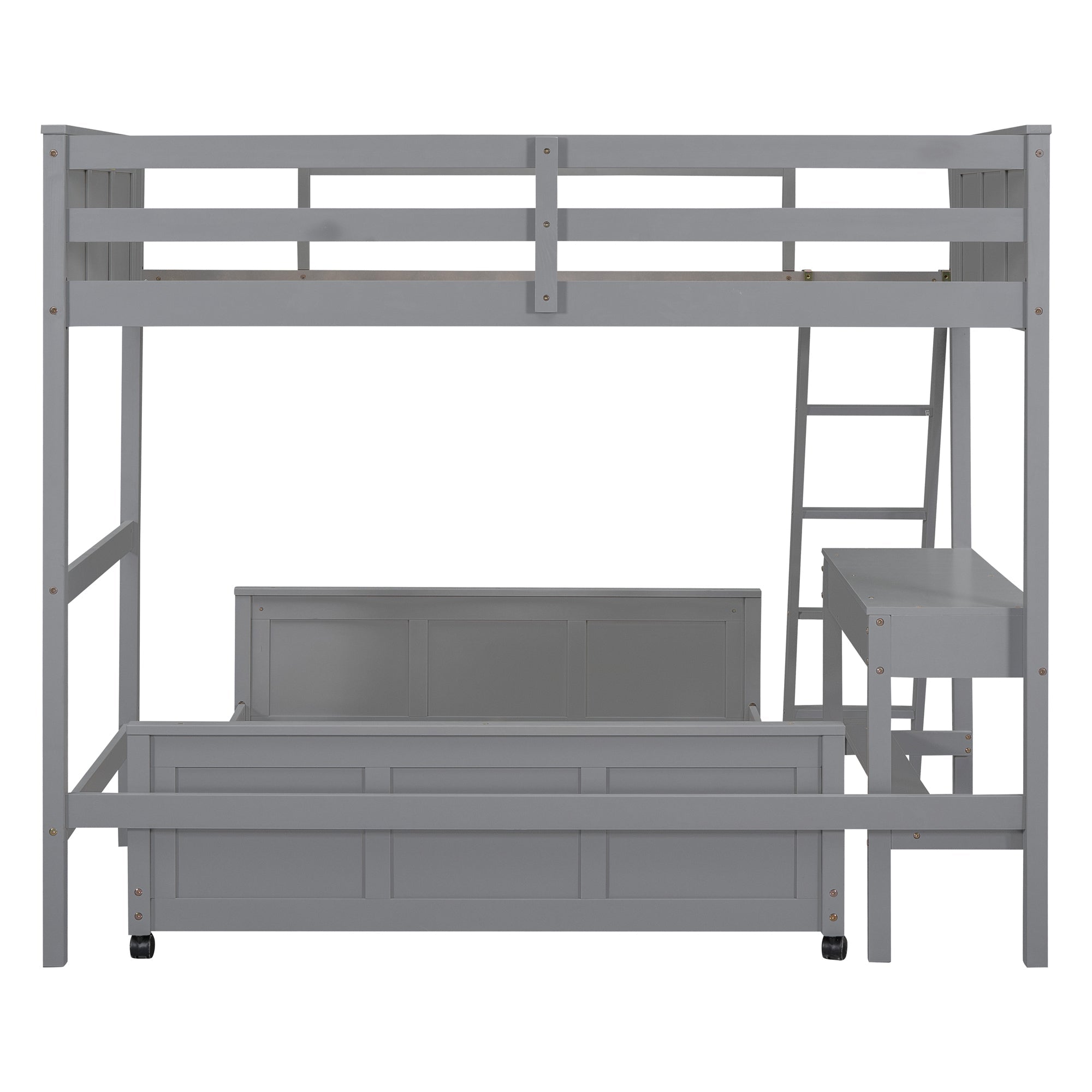 Twin Over Full Bunk Bed with Desk