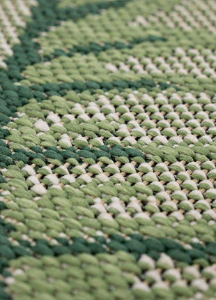 In- & Outdoor Rug Ostende for Patio Jungle Design - Green Beige-2