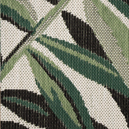 In- & Outdoor Rug Ostende for Patio Jungle Design - Green Beige-3