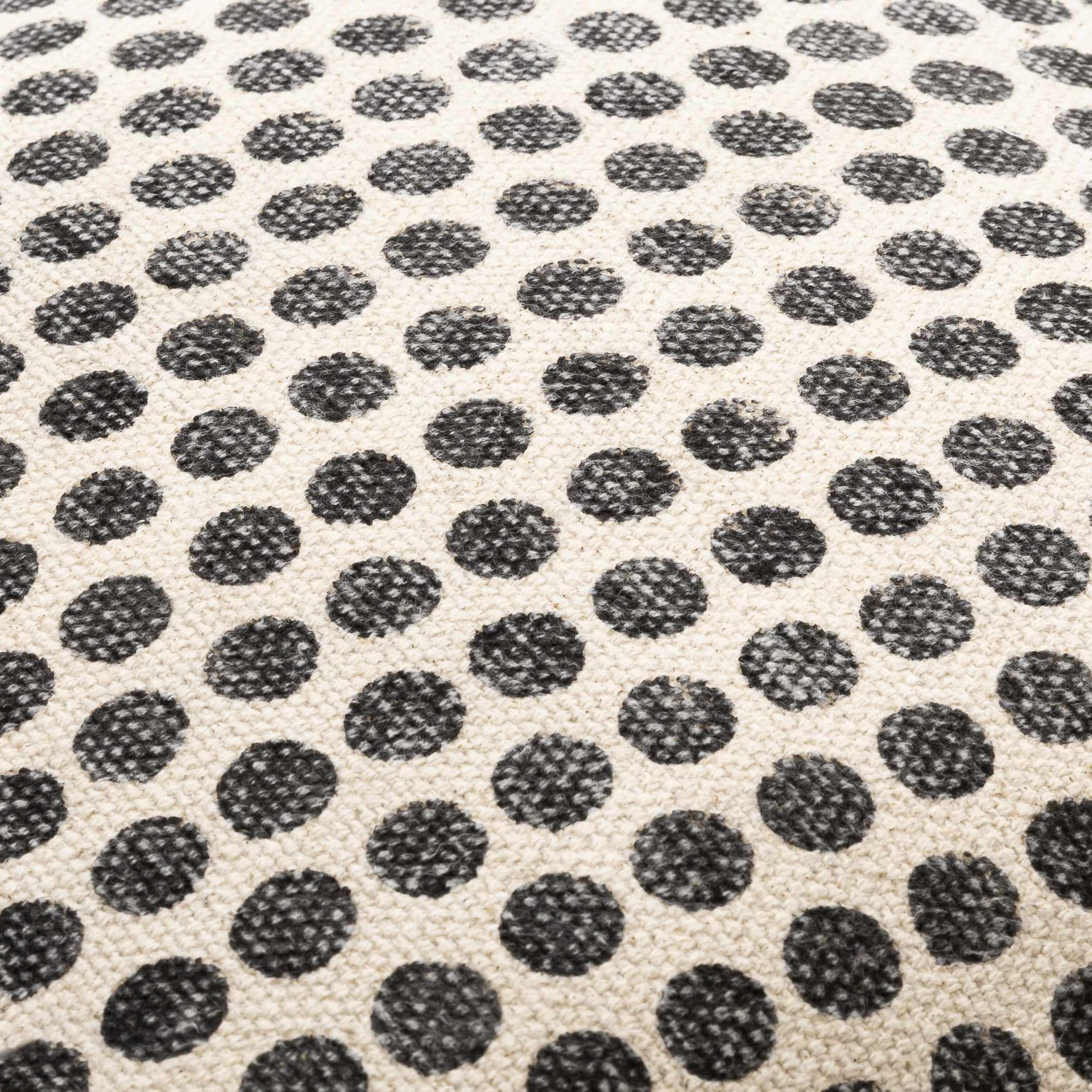Pattern of black circles on a beige background