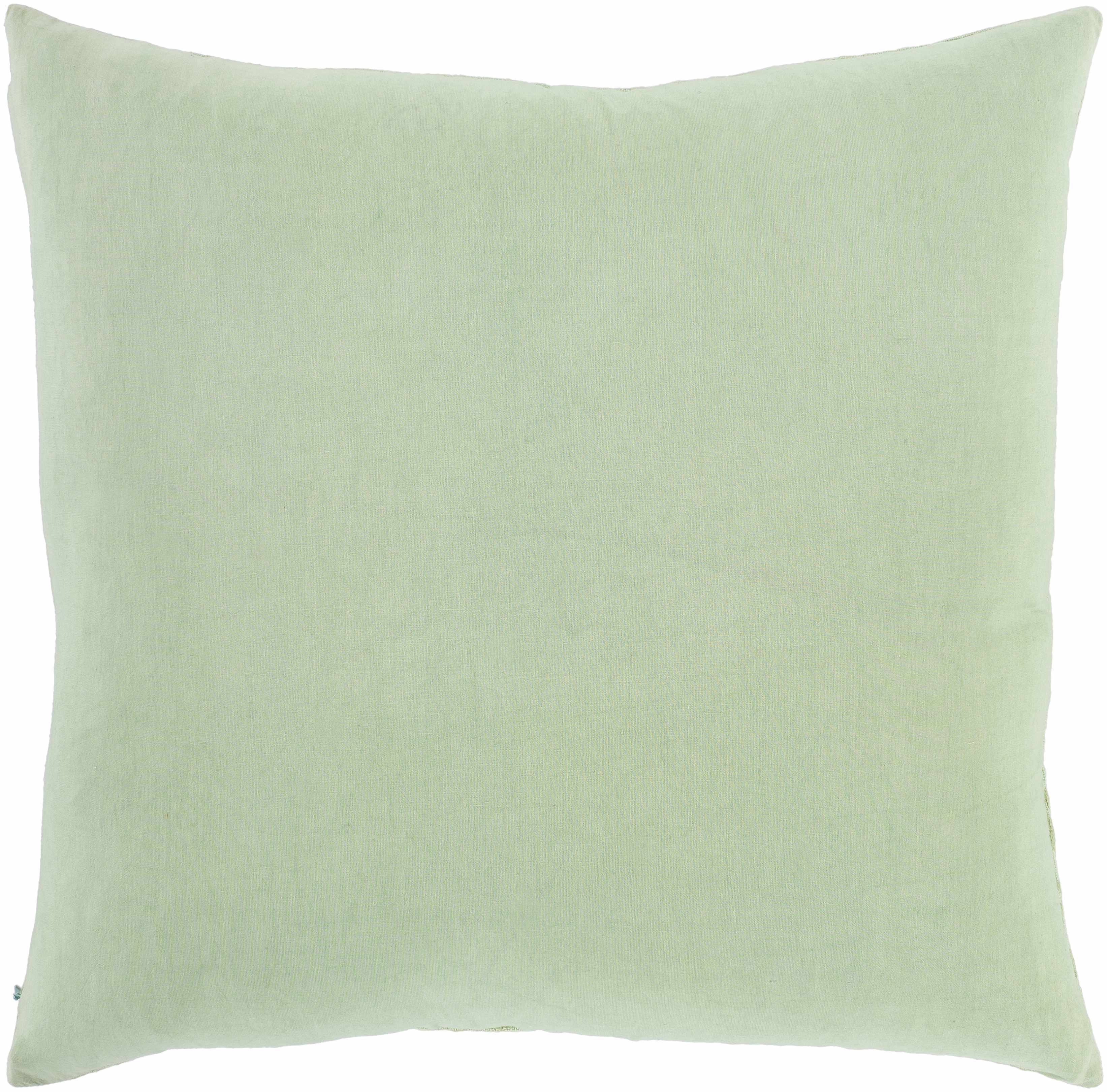 Light green pillow on a white background