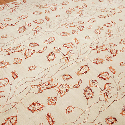 8' x 10' Hand Knotted Vegetable Dyes Oriental Area rug Beige-4